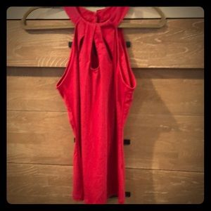 Pink Halter top peekaboo front
